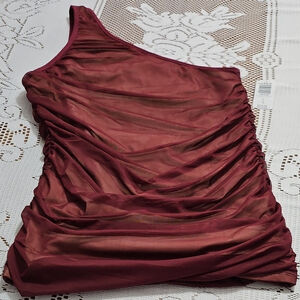 NWT Torrid Size 0 Burgundy Tank Top